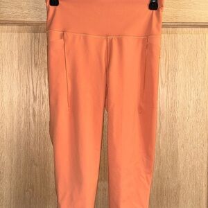 CALIA by Carrie Underwood Apricot Aura Powermove Knee Crop Bike Shorts